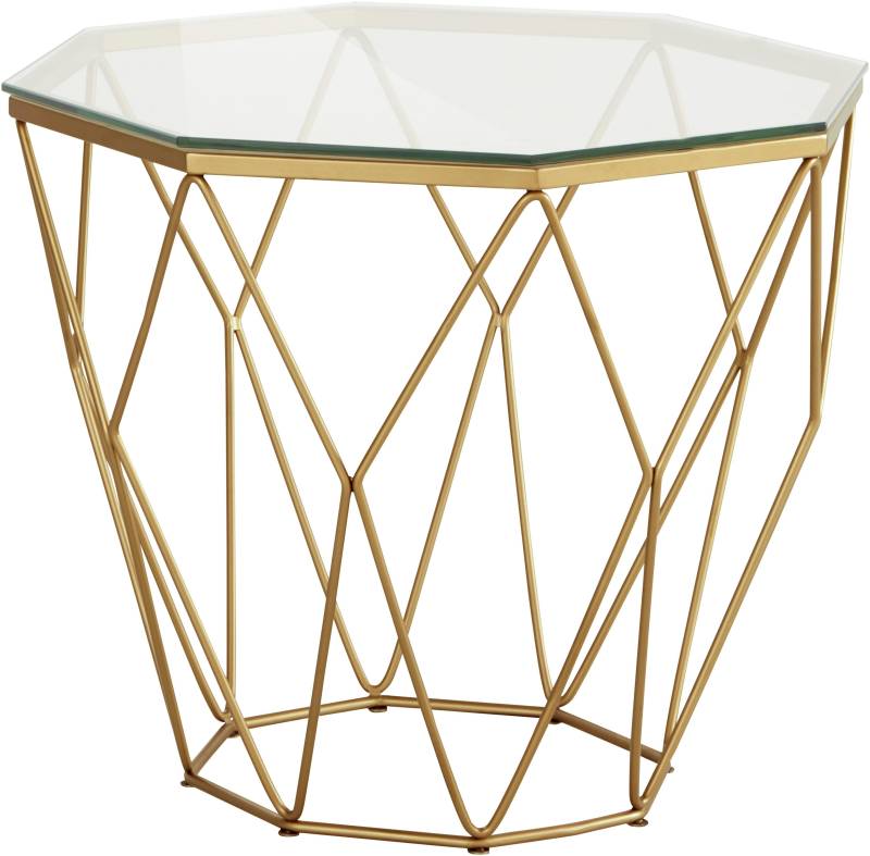 Guido Maria Kretschmer Home&Living Beistelltisch »Caen«, mit Glasplatte und Metall, Breite 60 cm von Guido Maria Kretschmer Home&Living