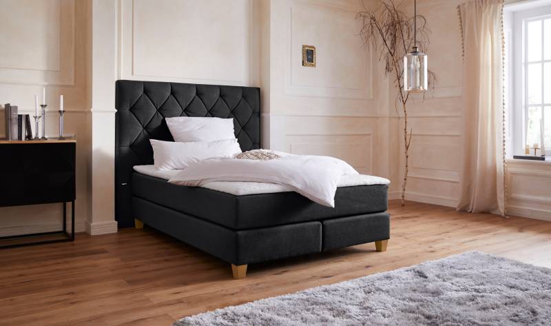 Guido Maria Kretschmer Home&Living Boxspringbett »Harmones hoch«, in 3 Breiten, Härtegrad auch im Mix mit je 1 Matratze in H2 und H3 von Guido Maria Kretschmer Home&Living