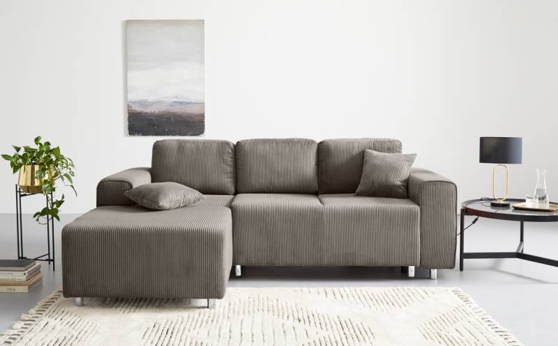 Guido Maria Kretschmer Home&Living Ecksofa »Györ«, L-Form, wahlweise mit Bettfunktion und Bettkasten incl. 2 Zierkissen von Guido Maria Kretschmer Home&Living