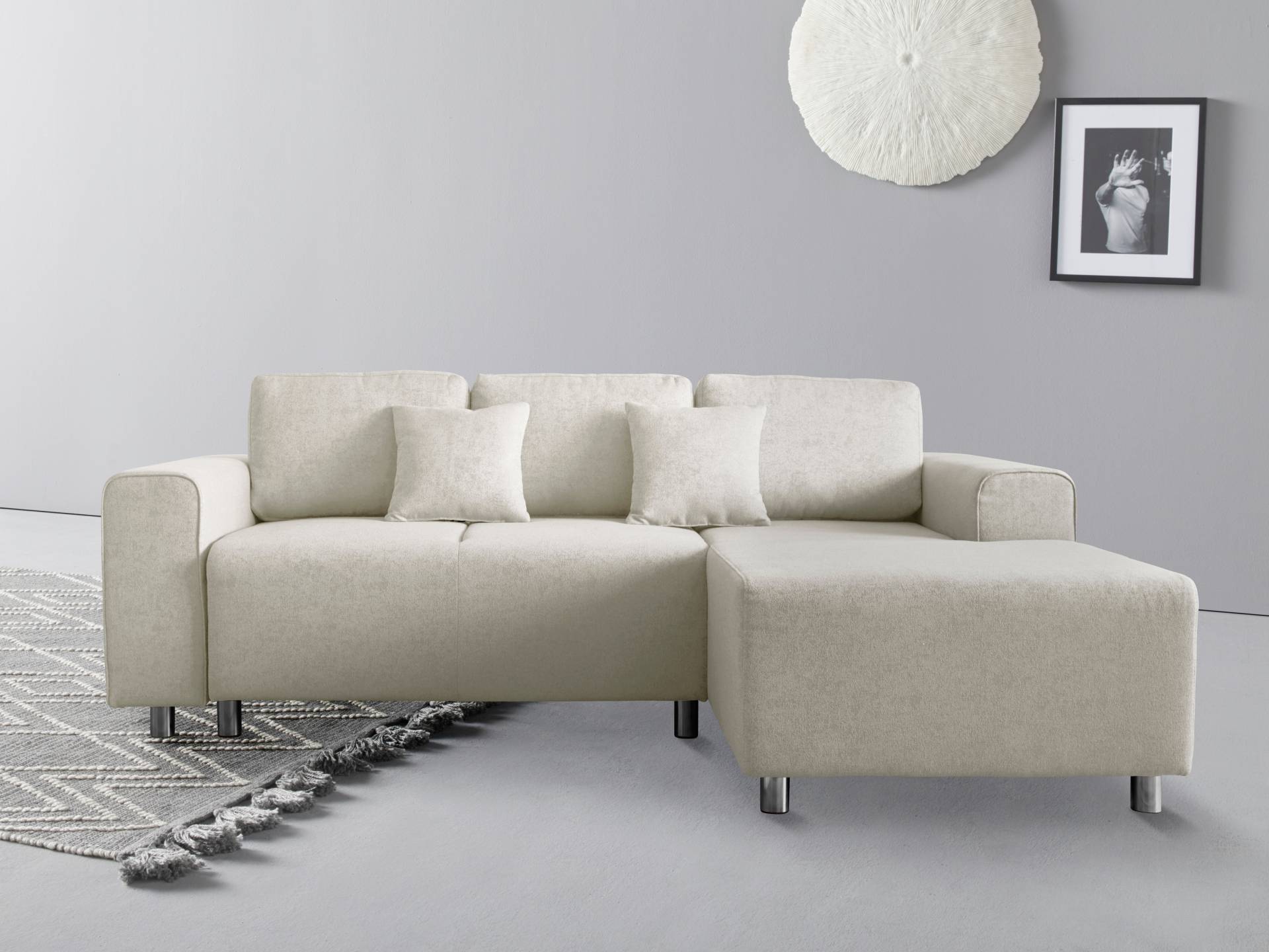 Guido Maria Kretschmer Home&Living Ecksofa »Györ«, L-Form, wahlweise mit Bettfunktion und Bettkasten incl. 2 Zierkissen Guido Maria Kretschmer Home&Living Ecksofa »Györ«, L-Form, wahlweise mit Bettfunktion und Bettkasten incl. 2 Zierkissen von Guido Maria Kretschmer Home&Living