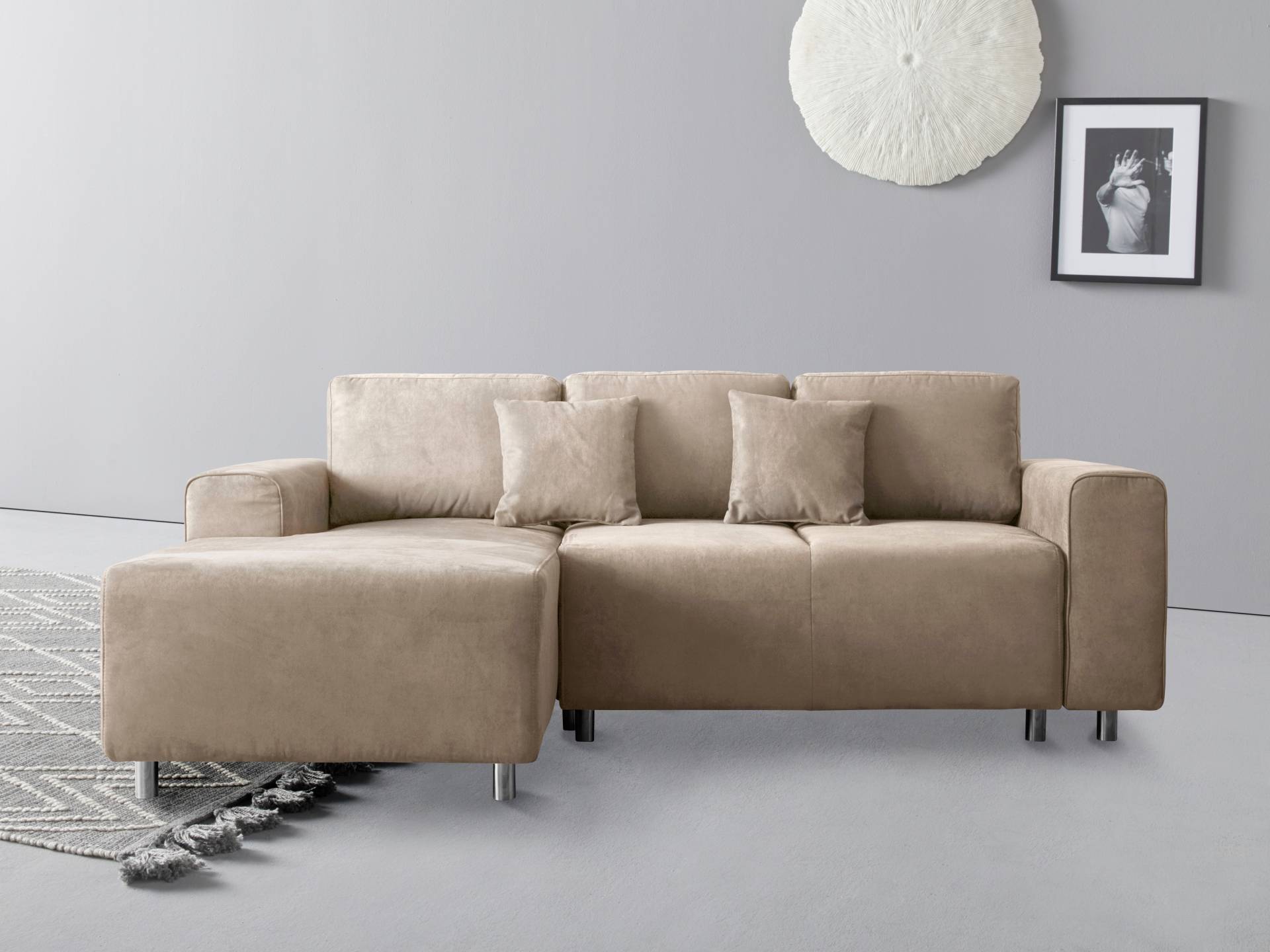 Guido Maria Kretschmer Home&Living Ecksofa »Györ«, L-Form, wahlweise mit Bettfunktion und Bettkasten incl. 2 Zierkissen Guido Maria Kretschmer Home&Living Ecksofa »Györ«, L-Form, wahlweise mit Bettfunktion und Bettkasten incl. 2 Zierkissen von Guido Maria Kretschmer Home&Living