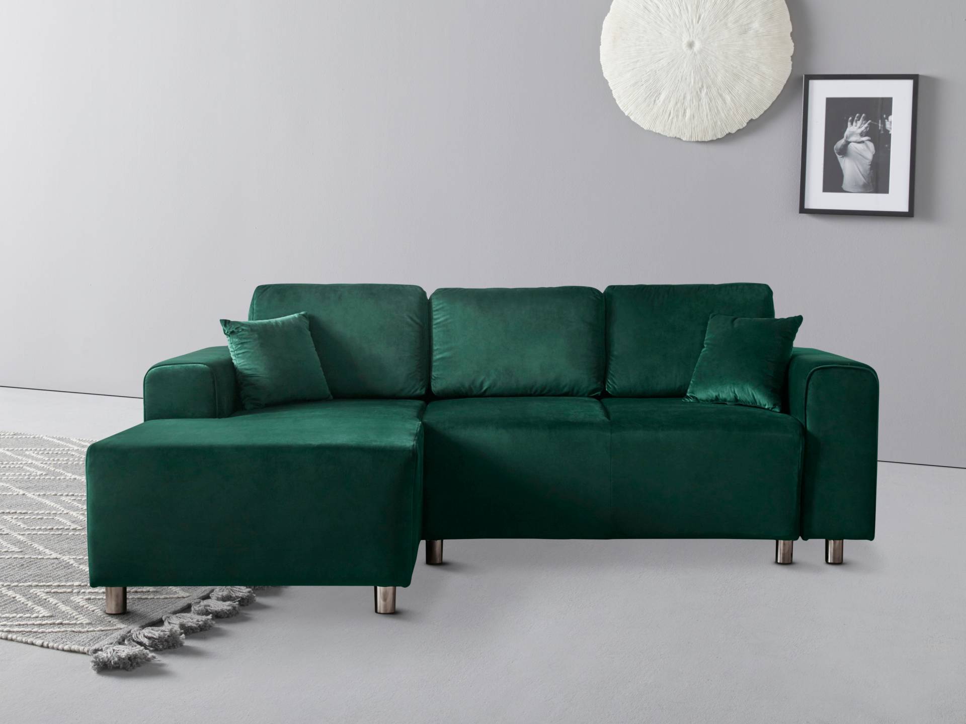 Guido Maria Kretschmer Home&Living Ecksofa »Györ L-Form«, wahlweise mit Bettfunktion und Bettkasten incl. 2 Zierkissen von Guido Maria Kretschmer Home&Living