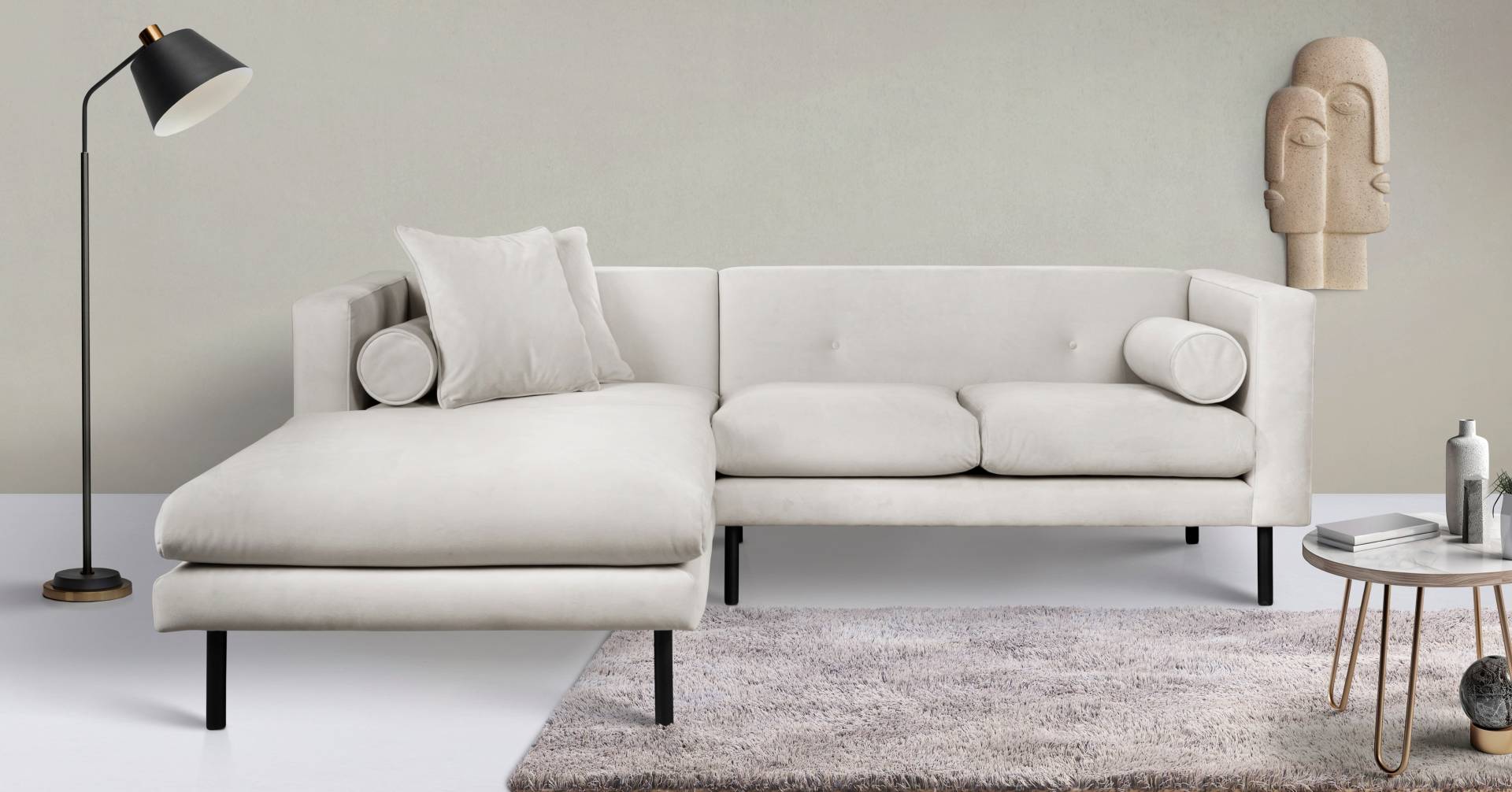 Guido Maria Kretschmer Home&Living Ecksofa »Lillibeth L-Form Designsofa, Masse B/T/H: 240/173/83 cm«, Zierkissen als Wendekissen, in Samtoptik oder Cord Guido Maria Kretschmer Home&Living Ecksofa »Lillibeth L-Form Designsofa, Masse B/T/H: 240/173/83 cm«, Zierkissen als Wendekissen, in Samtoptik oder Cord von Guido Maria Kretschmer Home&Living