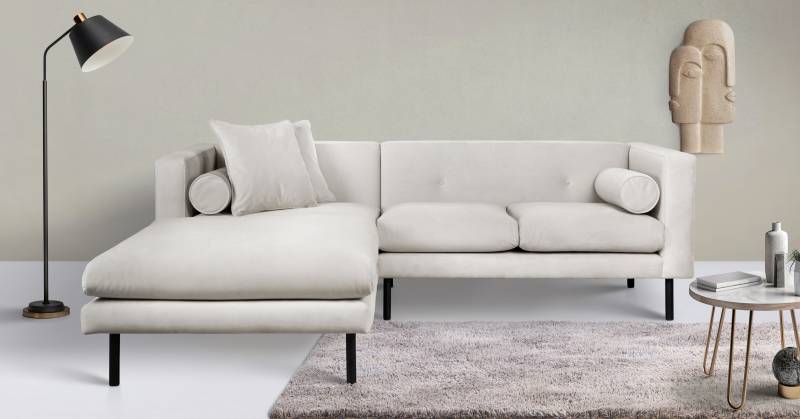 Guido Maria Kretschmer Home&Living Ecksofa »Lillibeth L-Form Designsofa, Masse B/T/H: 240/173/83 cm«, Zierkissen als Wendekissen, in Samtoptik oder Cord von Guido Maria Kretschmer Home&Living