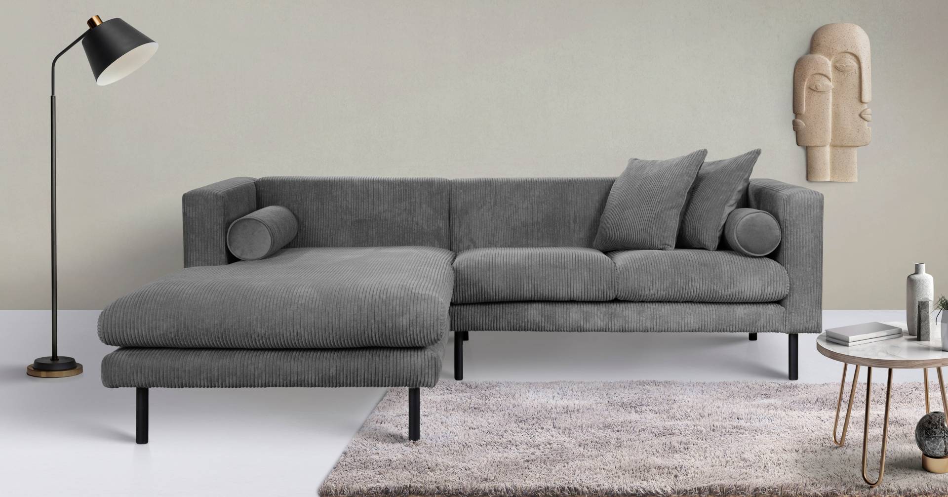 Guido Maria Kretschmer Home&Living Ecksofa »Lillibeth L-Form Designsofa, Masse B/T/H: 240/173/83 cm«, Zierkissen als Wendekissen, in Samtoptik oder Cord Guido Maria Kretschmer Home&Living Ecksofa »Lillibeth L-Form Designsofa, Masse B/T/H: 240/173/83 cm«, Zierkissen als Wendekissen, in Samtoptik oder Cord von Guido Maria Kretschmer Home&Living