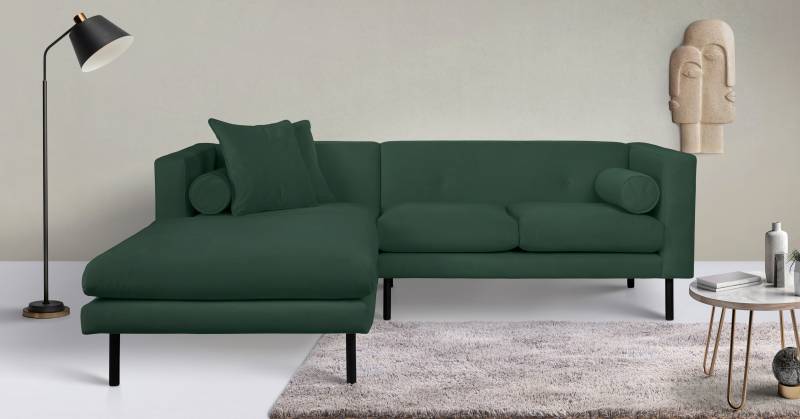 Guido Maria Kretschmer Home&Living Ecksofa »Lillibeth L-Form Designsofa, Masse B/T/H: 240/173/83 cm«, Zierkissen als Wendekissen, in Samtoptik oder Cord von Guido Maria Kretschmer Home&Living