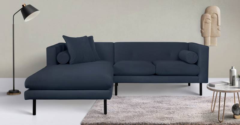 Guido Maria Kretschmer Home&Living Ecksofa »Lillibeth L-Form Designsofa, Masse B/T/H: 240/173/83 cm«, Zierkissen als Wendekissen, in Samtoptik oder Cord von Guido Maria Kretschmer Home&Living