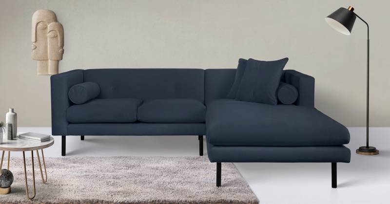 Guido Maria Kretschmer Home&Living Ecksofa »Lillibeth L-Form Designsofa, Masse B/T/H: 240/173/83 cm«, Zierkissen als Wendekissen, in Samtoptik oder Cord von Guido Maria Kretschmer Home&Living