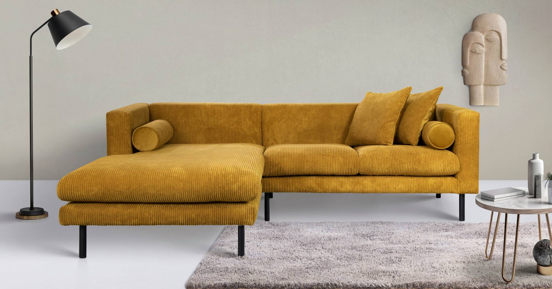 Guido Maria Kretschmer Home&Living Ecksofa »Lillibeth L-Form Designsofa, Masse B/T/H: 240/173/83 cm«, Zierkissen als Wendekissen, in Samtoptik oder Cord Guido Maria Kretschmer Home&Living Ecksofa »Lillibeth L-Form Designsofa, Masse B/T/H: 240/173/83 cm«, Zierkissen als Wendekissen, in Samtoptik oder Cord von Guido Maria Kretschmer Home&Living