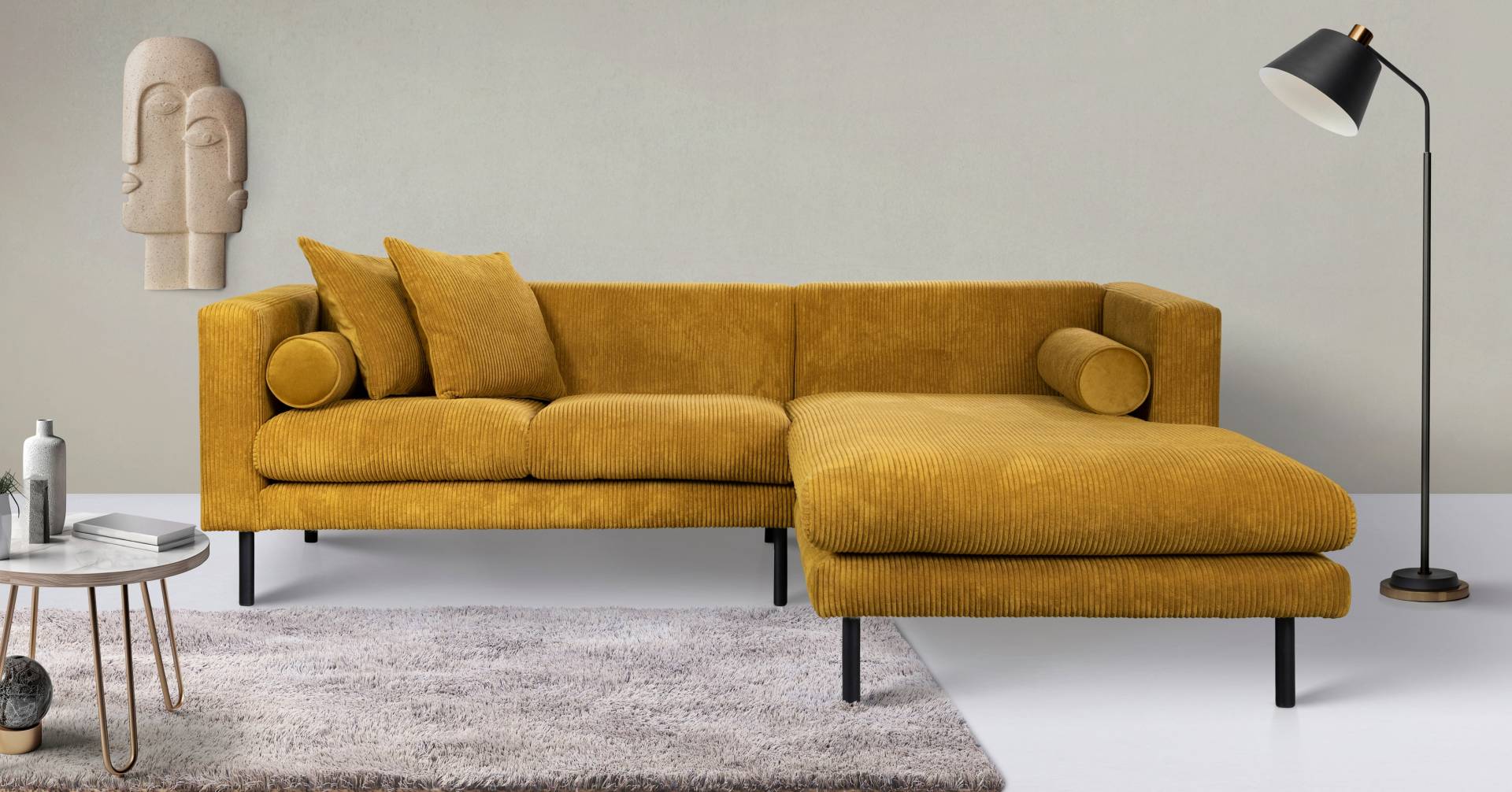 Guido Maria Kretschmer Home&Living Ecksofa »Lillibeth L-Form Designsofa, Masse B/T/H: 240/173/83 cm«, Zierkissen als Wendekissen, in Samtoptik oder Cord Guido Maria Kretschmer Home&Living Ecksofa »Lillibeth L-Form Designsofa, Masse B/T/H: 240/173/83 cm«, Zierkissen als Wendekissen, in Samtoptik oder Cord von Guido Maria Kretschmer Home&Living