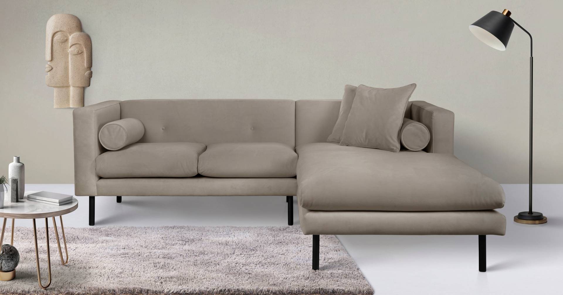 Guido Maria Kretschmer Home&Living Ecksofa »Lillibeth L-Form Designsofa, Masse B/T/H: 240/173/83 cm«, Zierkissen als Wendekissen, in Samtoptik oder Cord Guido Maria Kretschmer Home&Living Ecksofa »Lillibeth L-Form Designsofa, Masse B/T/H: 240/173/83 cm«, Zierkissen als Wendekissen, in Samtoptik oder Cord von Guido Maria Kretschmer Home&Living