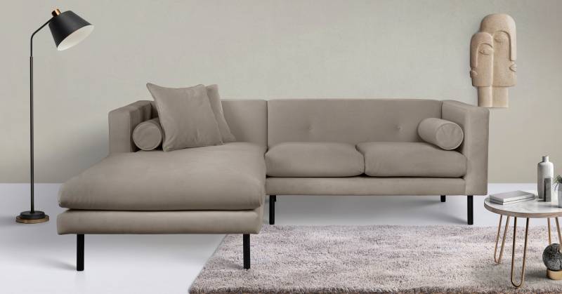 Guido Maria Kretschmer Home&Living Ecksofa »Lillibeth L-Form Designsofa, Masse B/T/H: 240/173/83 cm«, Zierkissen als Wendekissen, in Samtoptik oder Cord von Guido Maria Kretschmer Home&Living
