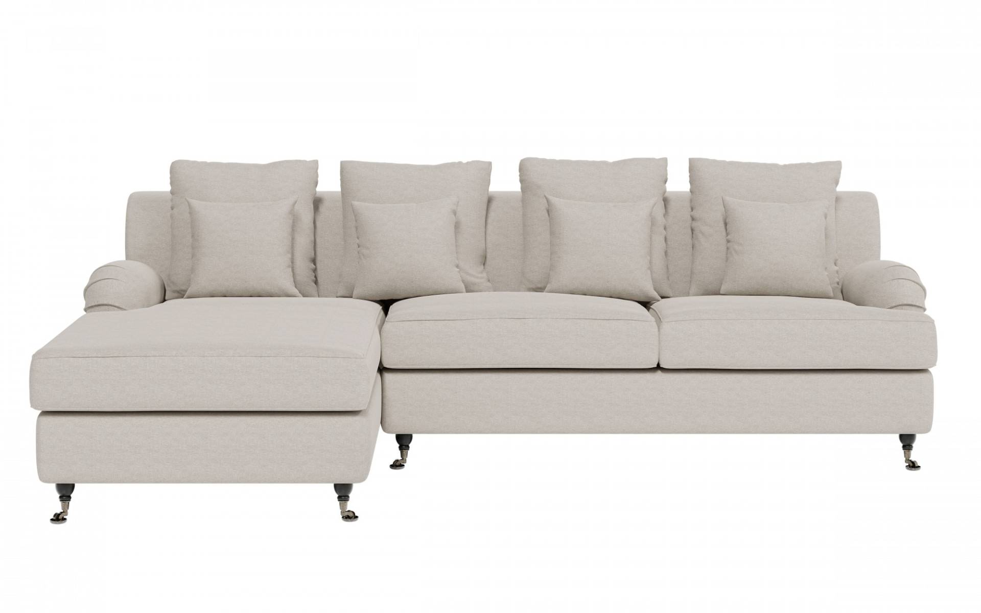 Guido Maria Kretschmer Home&Living Ecksofa »NORIN L-Form«, zwei Fussarten: vorne - Rollen, hinten - Holzfüsse von Guido Maria Kretschmer Home&Living
