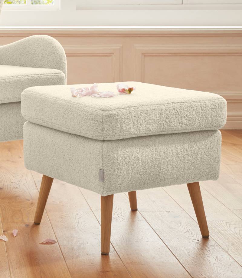 Guido Maria Kretschmer Home&Living Hocker »Salla«, Bezug auch in Luxus-Microfaser in Teddyfelloptik von Guido Maria Kretschmer Home&Living