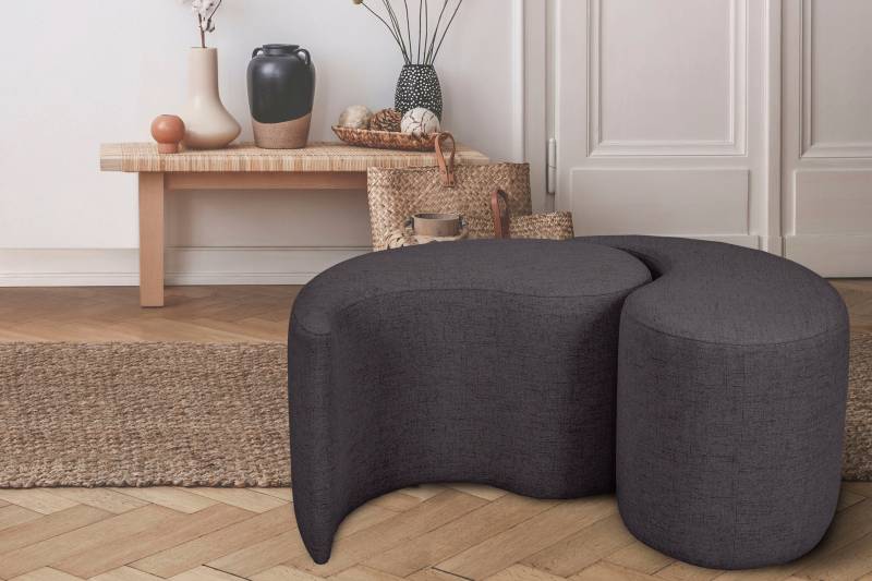 Guido Maria Kretschmer Home&Living Polsterhocker »Yin&Yang Durchmesser 82cm«, 2teilig, einzeln stellbar oder Yin-Yang-Optik von Guido Maria Kretschmer Home&Living