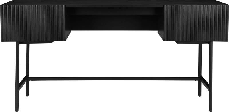 Guido Maria Kretschmer Home&Living Schreibtisch »Dave, in Breite 120 bzw. 160 cm«, furnierte Oberfläche, Schubladenfronten im Retrostil, Metallgestell von Guido Maria Kretschmer Home&Living