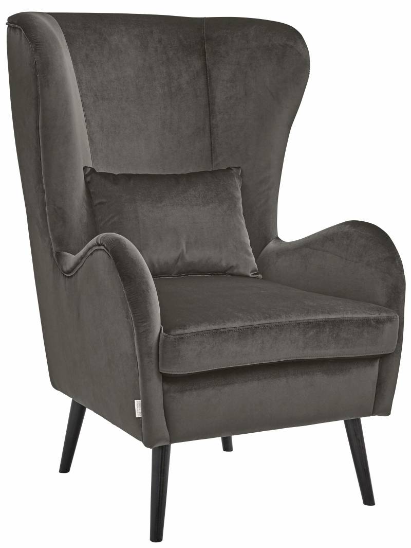 Guido Maria Kretschmer Home&Living Sessel »Salla auch in Fellimitat und Feincord, viele Bezugsarten, Ohrensessel«, wahlweise mit oder ohne Hocker; grosser Sessel: Masse B/T/H: 78/94/118cm von Guido Maria Kretschmer Home&Living