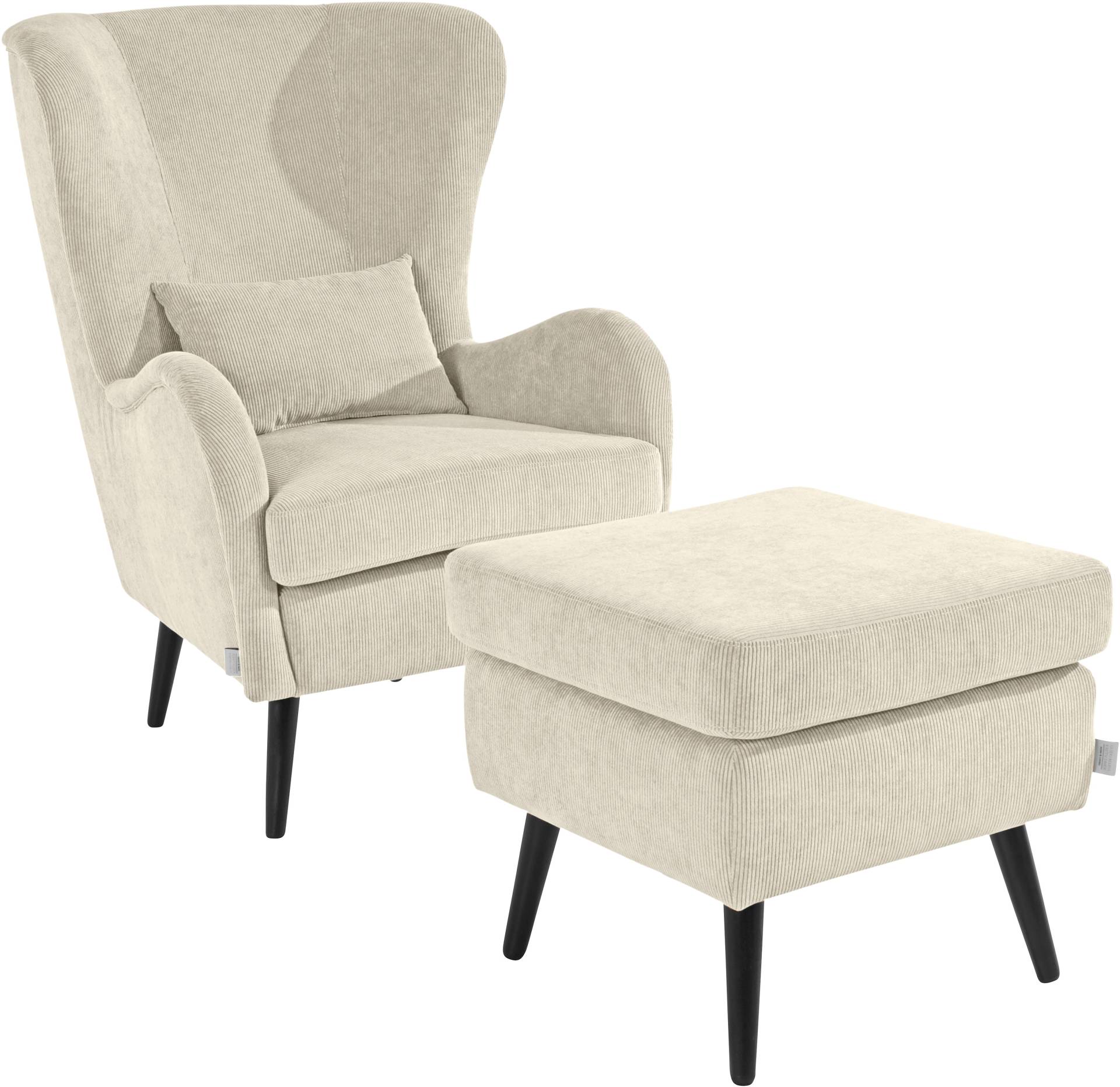 Guido Maria Kretschmer Home&Living Sessel »Salla«, wahlweise mit oder ohne Hocker; grosser Sessel: Masse B/T/H: 78/94/118cm Guido Maria Kretschmer Home&Living Sessel »Salla«, wahlweise mit oder ohne Hocker; grosser Sessel: Masse B/T/H: 78/94/118cm von Guido Maria Kretschmer Home&Living