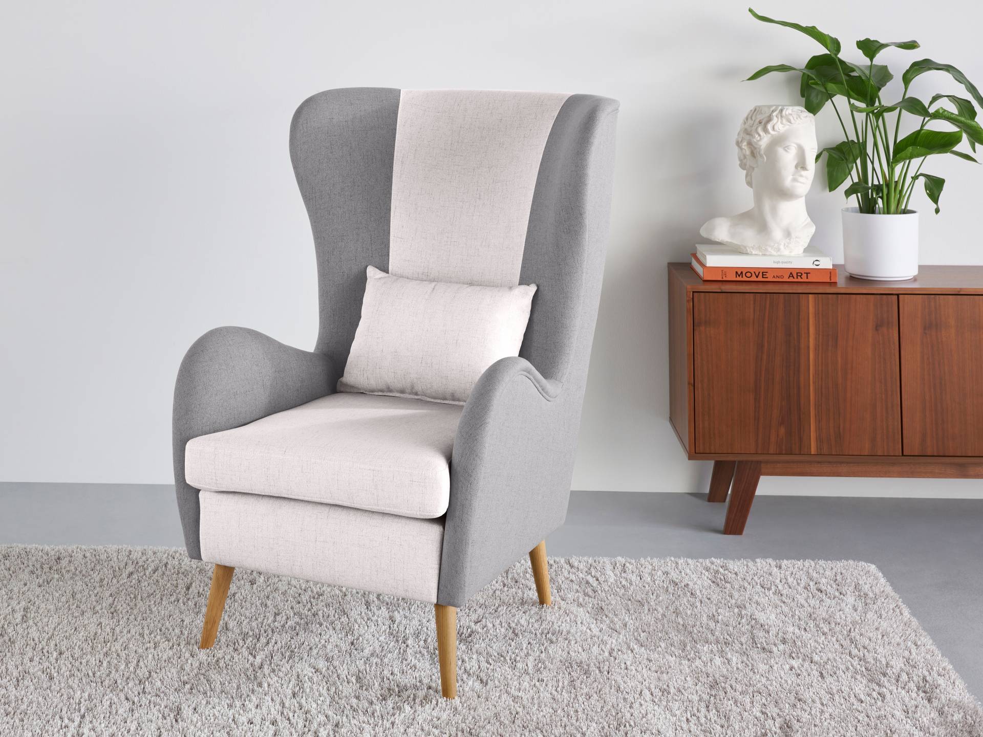 Guido Maria Kretschmer Home&Living Sessel »Salla Bezug Bouclé oder Struktur fein, Ohrensessel«, wahlweise mit oder ohne Hocker; grosser Sessel: Masse B/T/H: 78/94/118cm Guido Maria Kretschmer Home&Living Sessel »Salla Bezug Bouclé oder Struktur fein, Ohrensessel«, wahlweise mit oder ohne Hocker; grosser Sessel: Masse B/T/H: 78/94/118cm von Guido Maria Kretschmer Home&Living