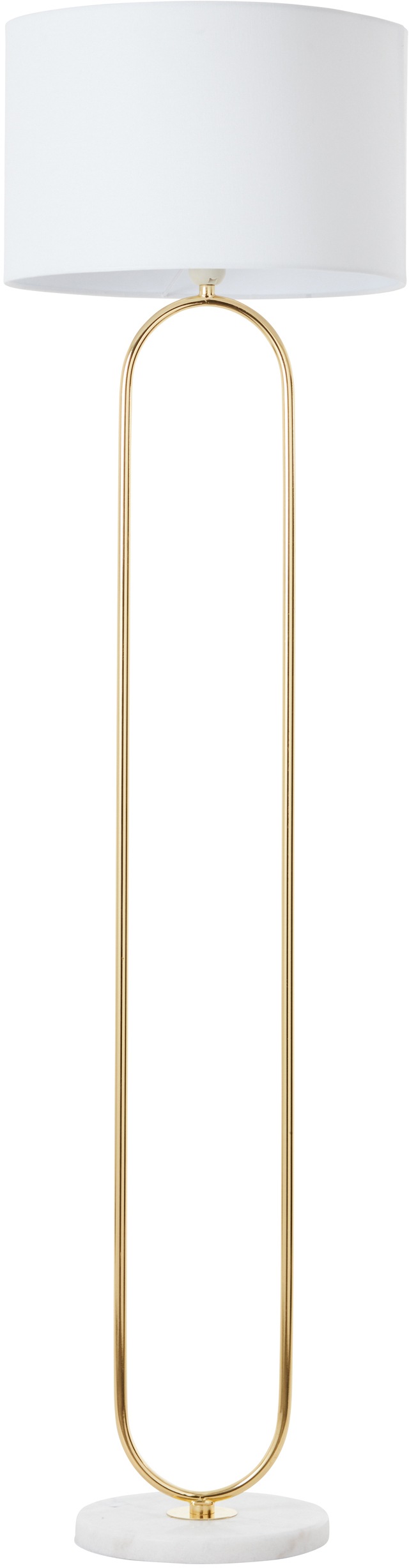 Guido Maria Kretschmer Home&Living Stehlampe »Zeria«, 1 flammig, Leuchtmittel E27   ohne Leuchtmittel, GMK Stehleuchte mit Fuss aus Marmor, Stoff-Schirm