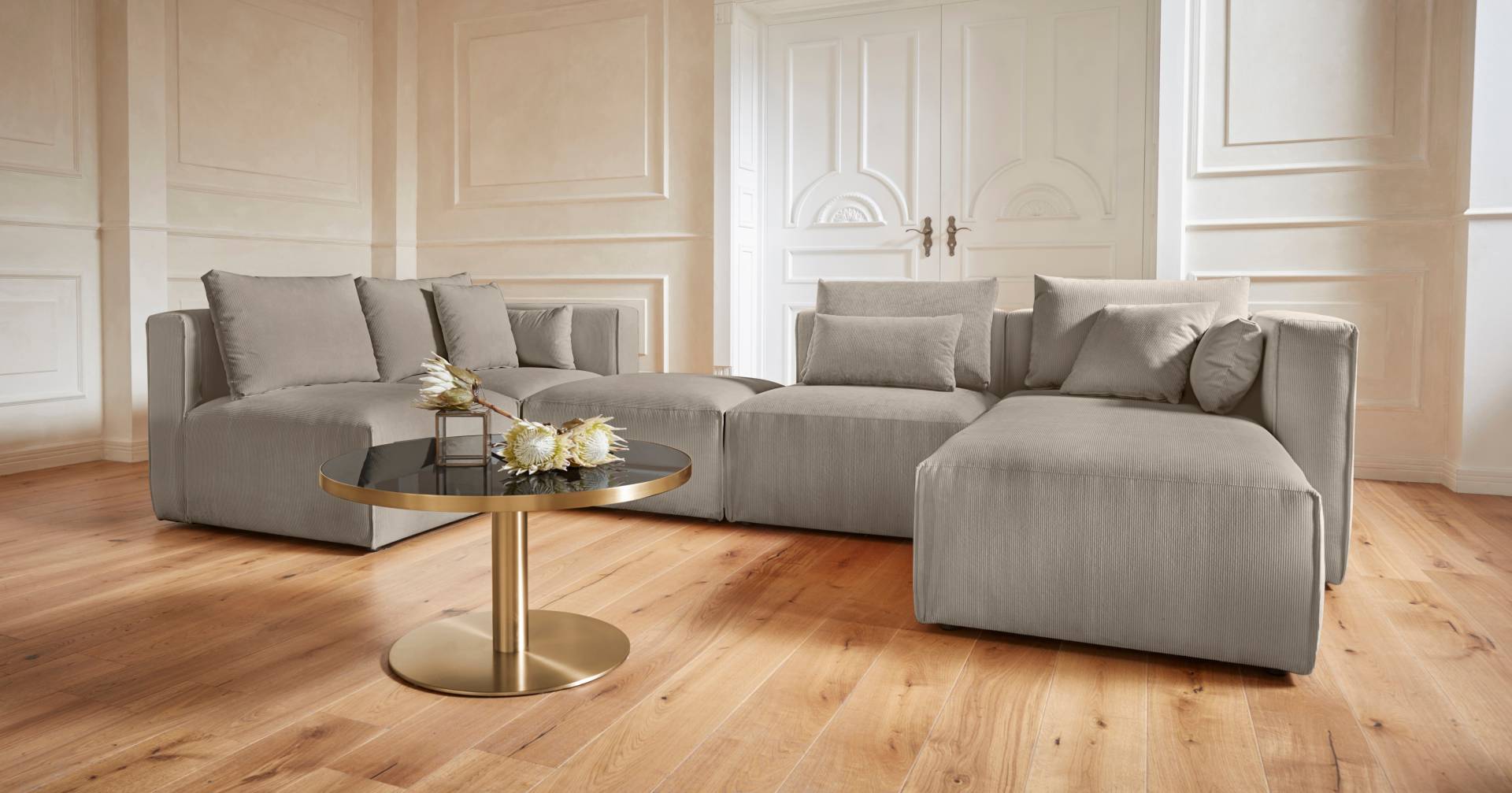 Guido Maria Kretschmer Home&Living Wohnlandschaft »Comfine U-Form«, zusammengesetzt aus Modulen, in 3 Stoffen und vielen Farben Guido Maria Kretschmer Home&Living Wohnlandschaft »Comfine U-Form«, zusammengesetzt aus Modulen, in 3 Stoffen und vielen Farben von Guido Maria Kretschmer Home&Living