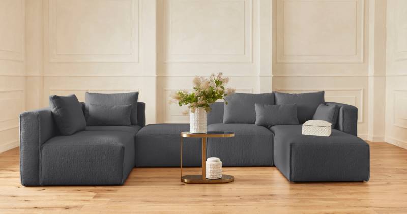 Guido Maria Kretschmer Home&Living Wohnlandschaft »Comfine U-Form«, zusammengesetzt aus Modulen, in 3 Stoffen und vielen Farben von Guido Maria Kretschmer Home&Living