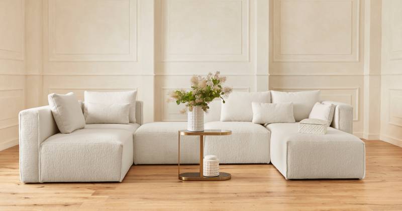 Guido Maria Kretschmer Home&Living Wohnlandschaft »Comfine U-Form«, zusammengesetzt aus Modulen, in 3 Stoffen und vielen Farben von Guido Maria Kretschmer Home&Living