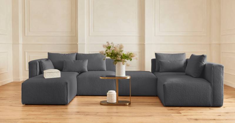 Guido Maria Kretschmer Home&Living Wohnlandschaft »Comfine U-Form«, zusammengesetzt aus Modulen, in 3 Stoffen und vielen Farben von Guido Maria Kretschmer Home&Living