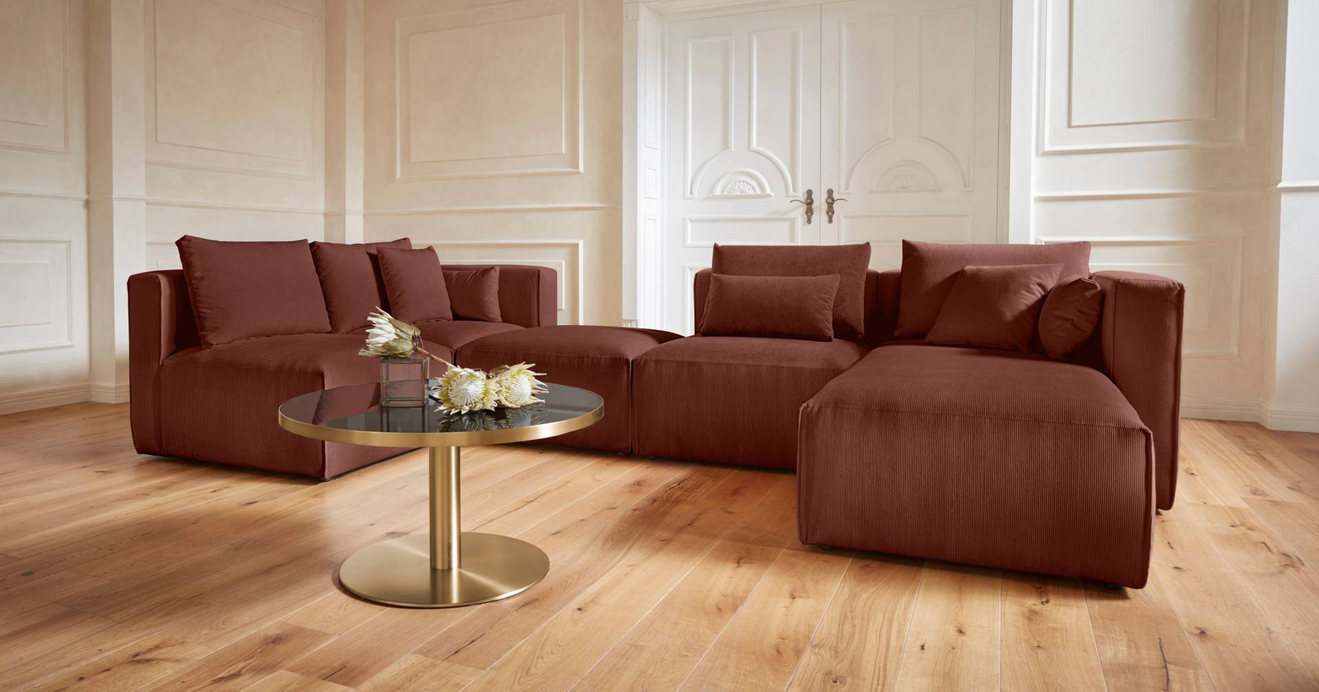 Guido Maria Kretschmer Home&Living Wohnlandschaft »Comfine U-Form«, zusammengesetzt aus Modulen, in 3 Stoffen und vielen Farben Guido Maria Kretschmer Home&Living Wohnlandschaft »Comfine U-Form«, zusammengesetzt aus Modulen, in 3 Stoffen und vielen Farben von Guido Maria Kretschmer Home&Living