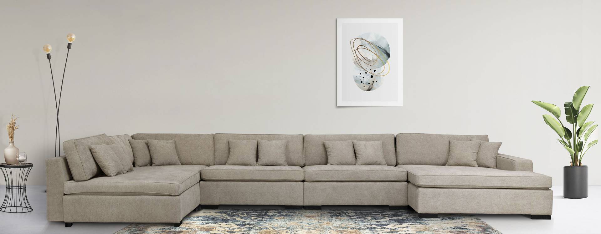 Guido Maria Kretschmer Home&Living Wohnlandschaft »Skara U-Form«, Lounge-Sofa mit Federkernpolsterung, in vielen Bezugsvarianten von Guido Maria Kretschmer Home&Living
