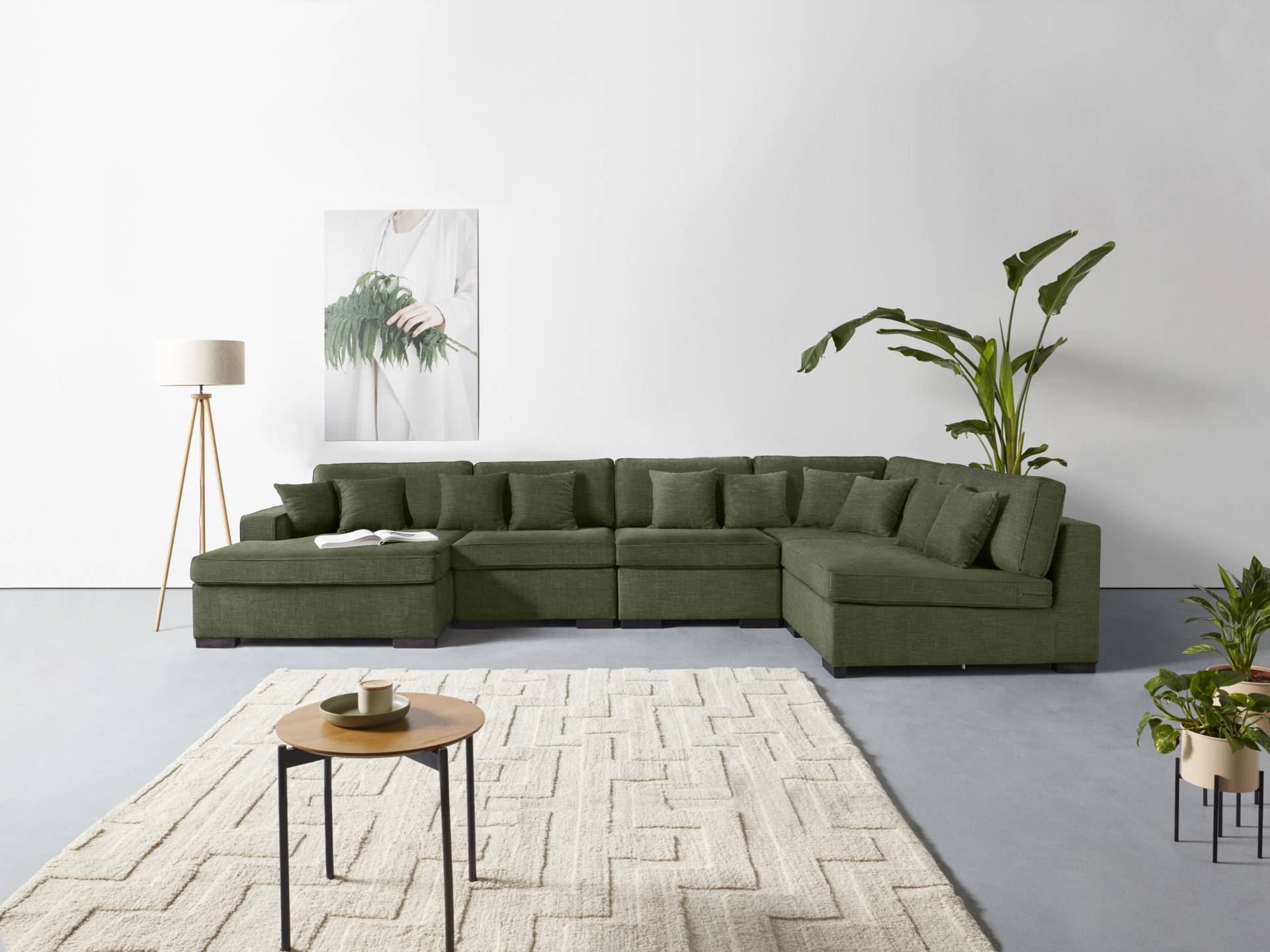 Guido Maria Kretschmer Home&Living Wohnlandschaft »Skara U-Form«, Lounge-Sofa mit Federkernpolsterung, in vielen Bezugsvarianten von Guido Maria Kretschmer Home&Living