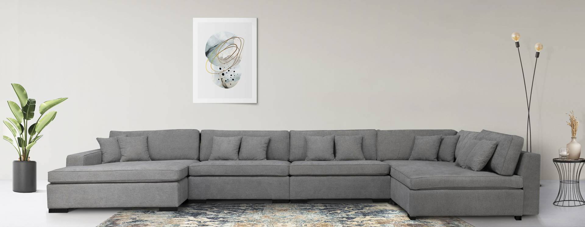 Guido Maria Kretschmer Home&Living Wohnlandschaft »Skara U-Form«, Lounge-Sofa mit Federkernpolsterung, in vielen Bezugsvarianten von Guido Maria Kretschmer Home&Living