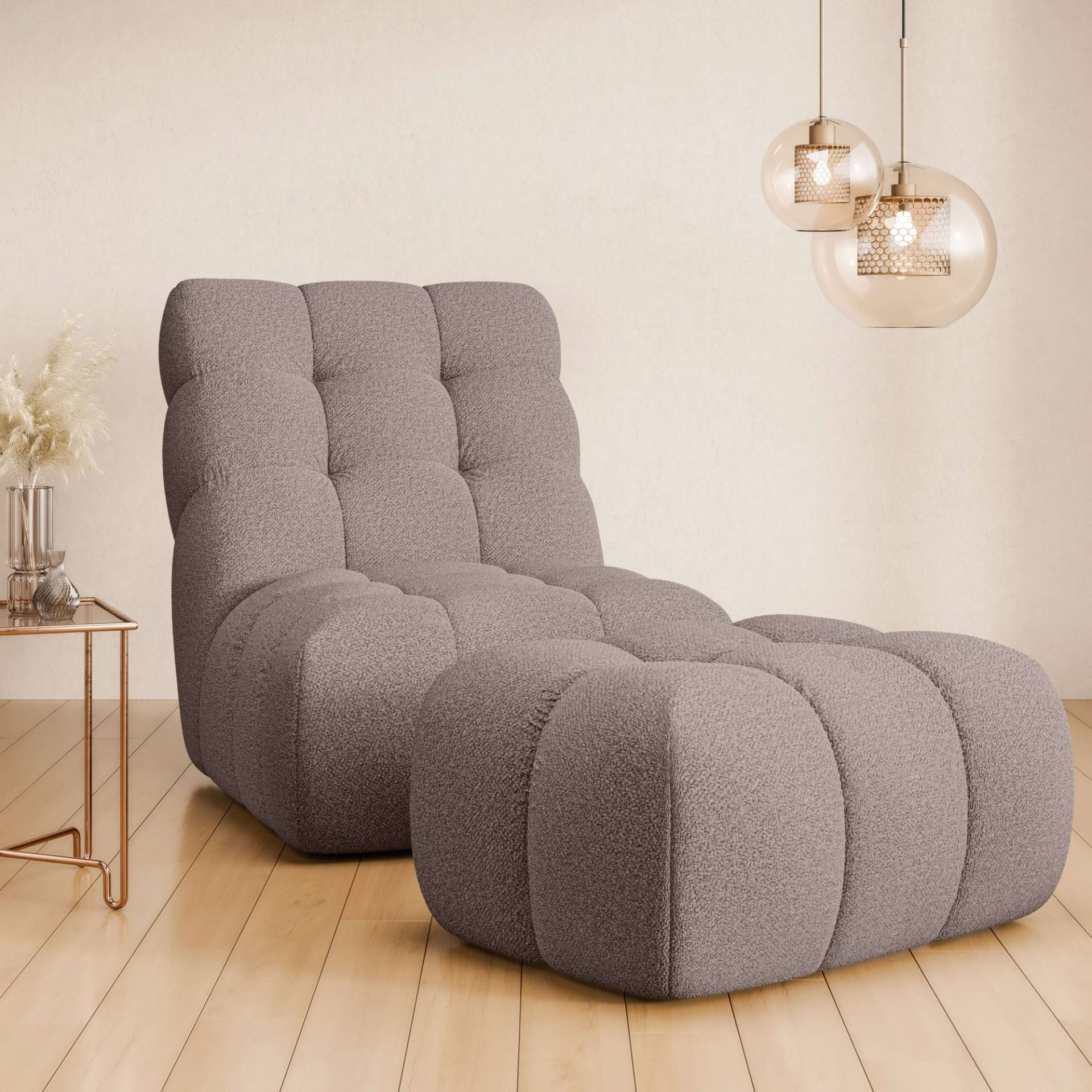 Guido Maria Kretschmer Home&Living XXL-Sessel »AURELIAN Loveseat XXL mit Hocker im Set, Lese-Sessel, Relaxsessel,«, mit Wellenunterfederung, Struktur fein, Struktur grob, Velours Guido Maria Kretschmer Home&Living XXL-Sessel »AURELIAN Loveseat XXL mit Hocker im Set, Lese-Sessel, Relaxsessel,«, mit Wellenunterfederung, Struktur fein, Struktur grob, Velours von Guido Maria Kretschmer Home&Living