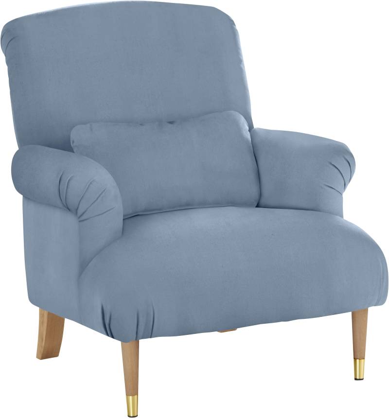 Guido Maria Kretschmer Home&Living XXL-Sessel »Cholet Sessel«, mit Zierkissen und Beinen aus Eiche, Bezugsqualität: Baumwollmix, Big von Guido Maria Kretschmer Home&Living