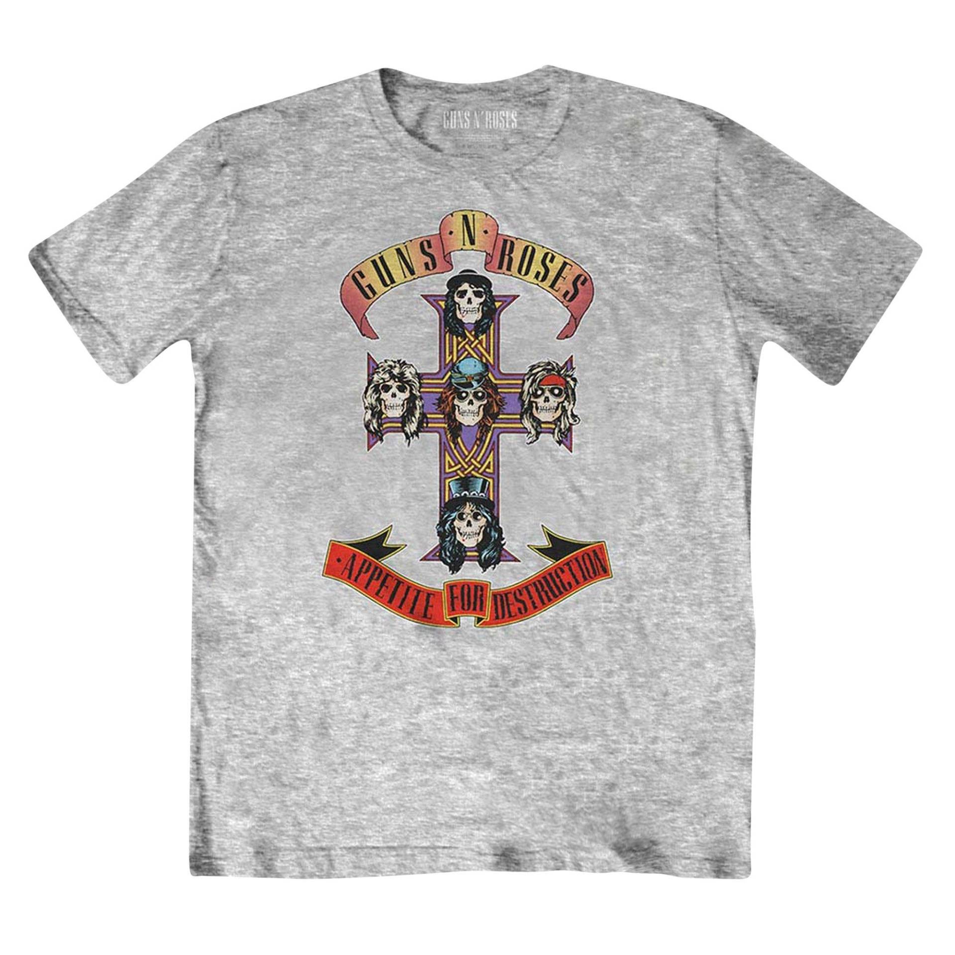 Appetite For Destruction Tshirt Jungen Grau 104 von Guns N Roses