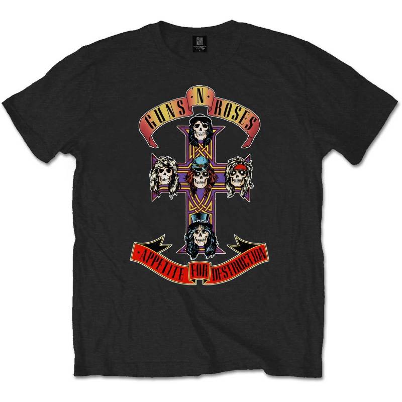 Appetite For Destruction Tshirt Jungen Schwarz 116 von Guns N Roses