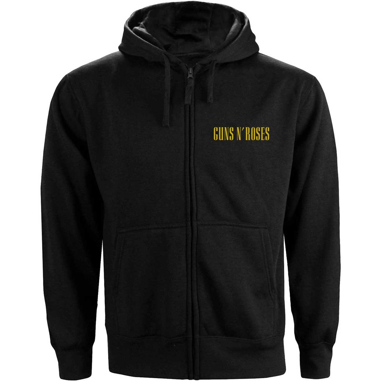 Hoodie Mit Durchgehendem Reißverschluss Logo Damen Schwarz L von Guns N Roses