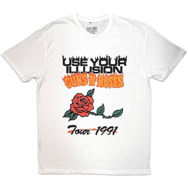 Use Your Illusion Tour 1991 Tshirt Damen Weiss XXL von Guns N Roses