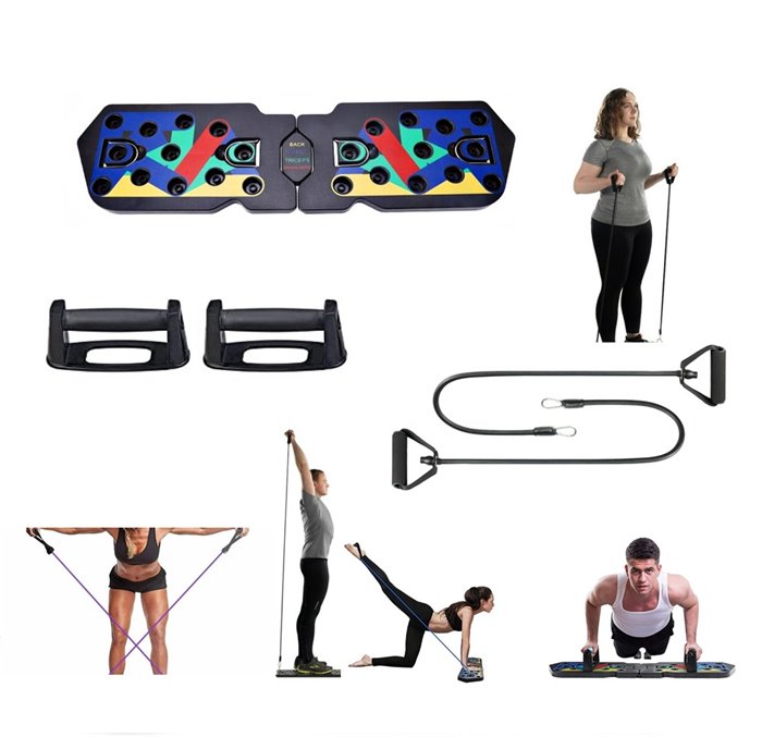 21-in-1 Push Up Rack + Widerstandsbänder Board Profiversion Muskeltraining + Griffe 21-in-1 Push Up Rack + Widerstandsbänder Board Profiversion Muskeltraining + Griffe von Gym Universe