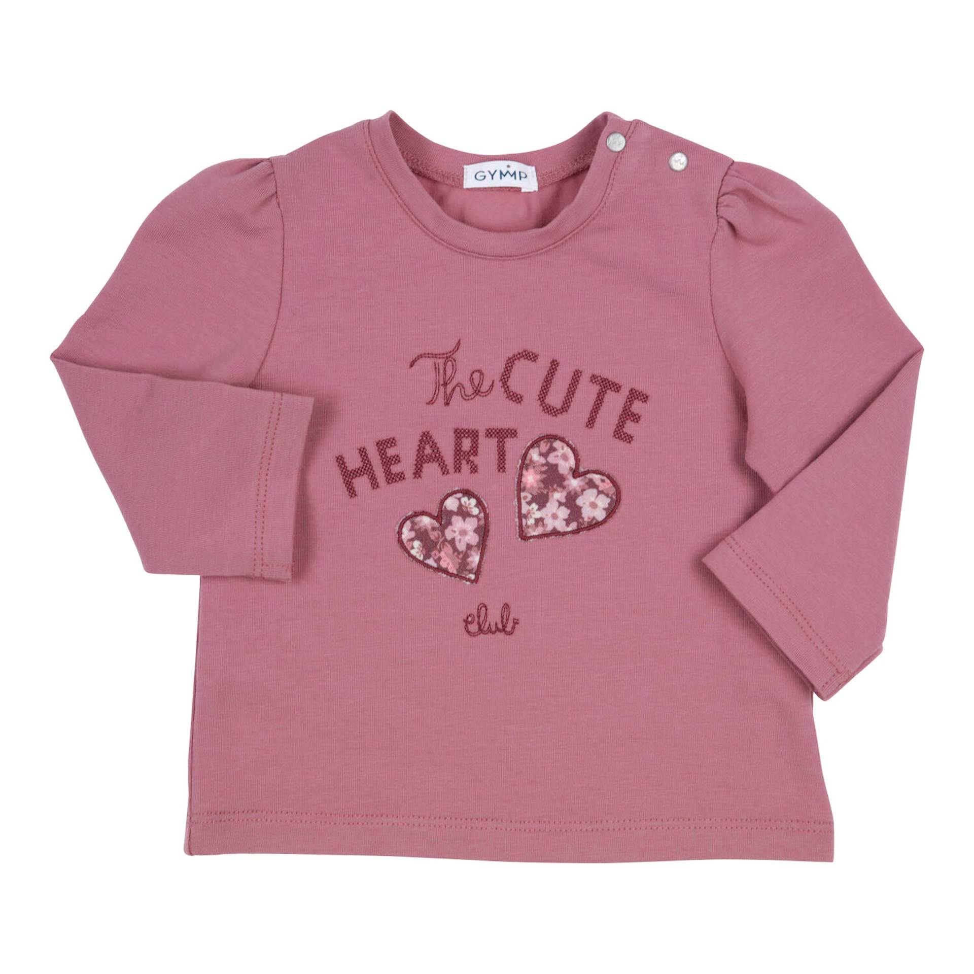 Shirt langarm Cute Heart Pailletten-Herzen von Gymp