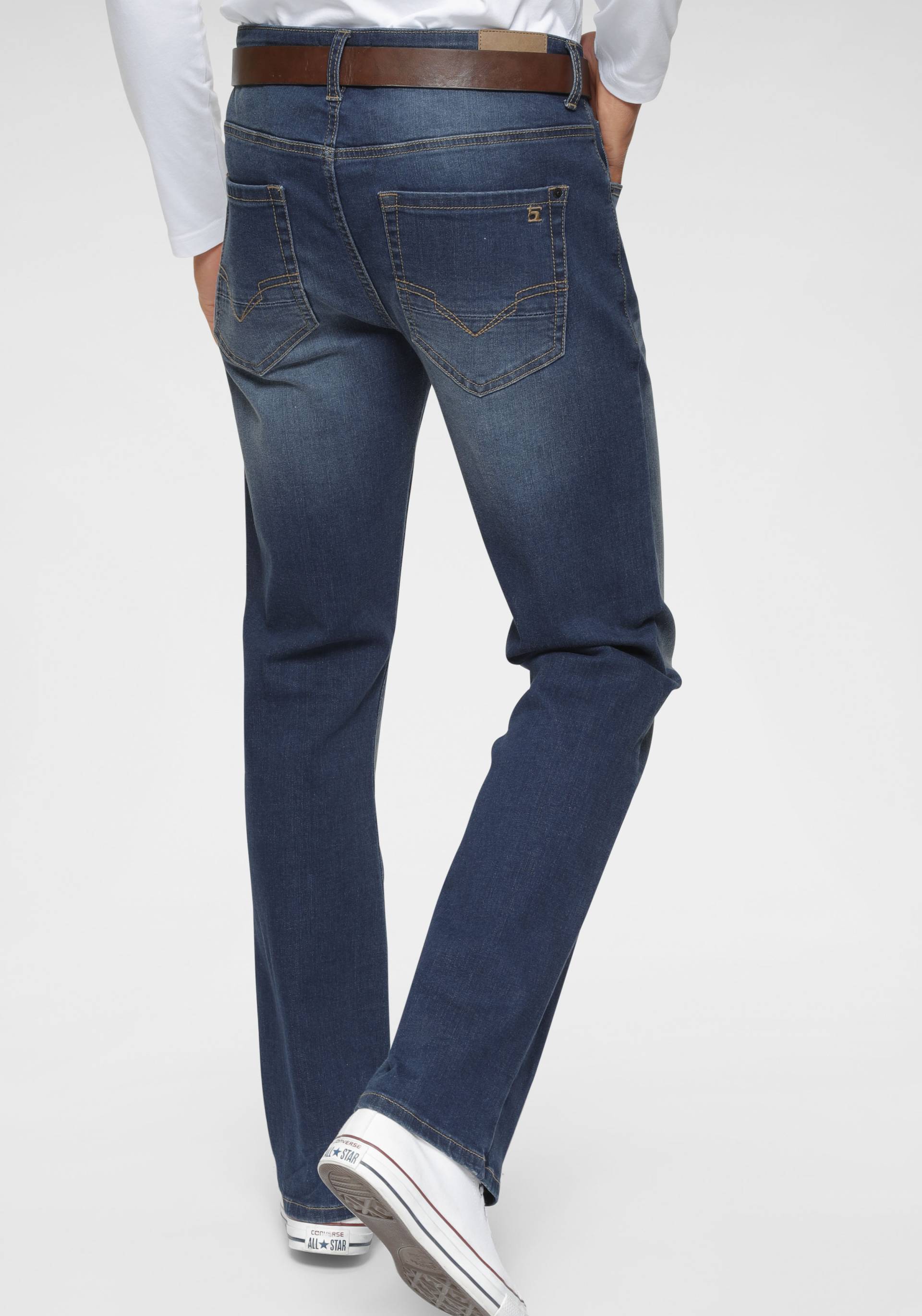 H.I.S Bootcut-Jeans »BOOTH«, (Set, mit abnehmbarem Gürtel) von H.I.S