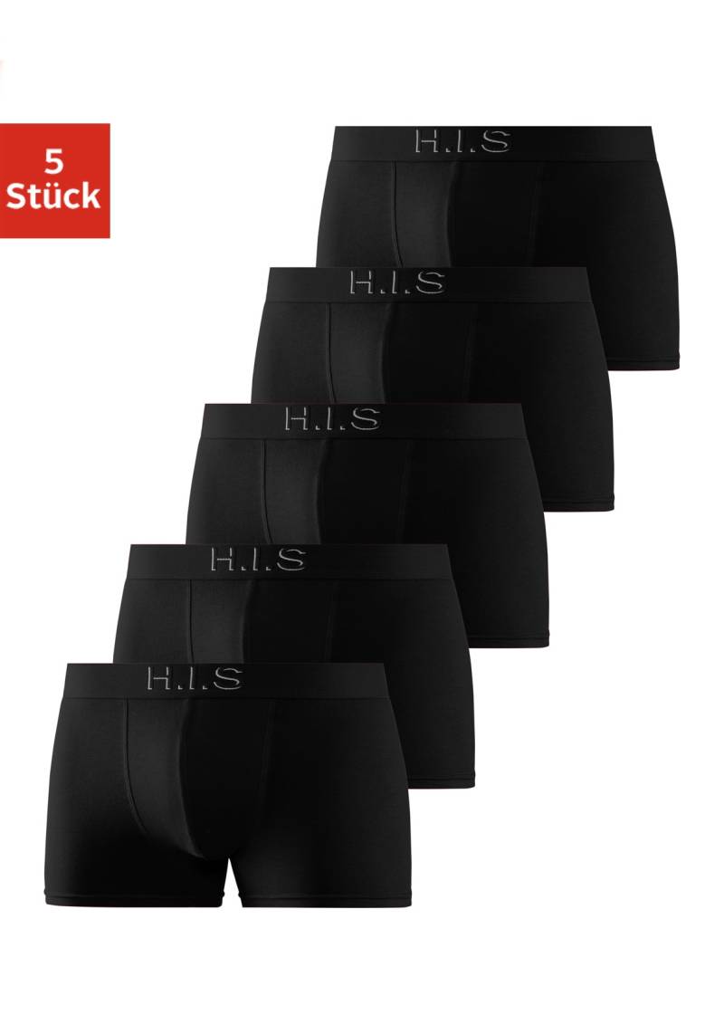 H.I.S Boxer »Boxershorts für Herren«, (Packung, 5 St.), Logo Webbund mit 3D Effekt von H.I.S