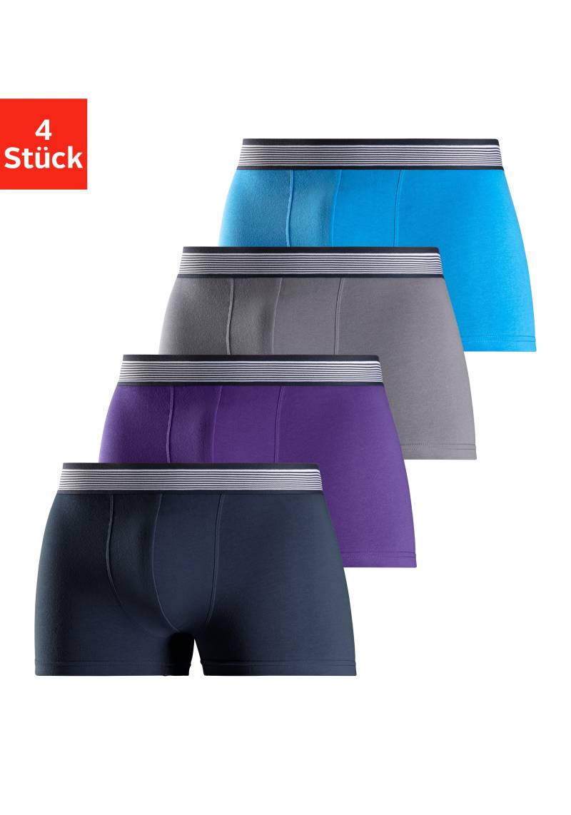 H.I.S Boxer »Boxershorts für Herren«, (Packung, 4 St.), mit gestreiftem Webbund von H.I.S