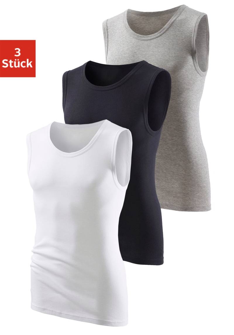 H.I.S Muscleshirt, (3 tlg.), ohne Seitennähte optimale Passform von H.I.S