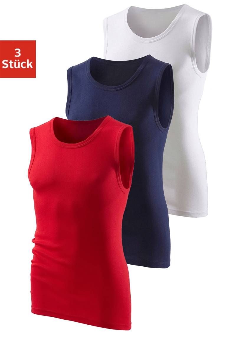 H.I.S Muscleshirt, (3 tlg.), ohne Seitennähte optimale Passform von H.I.S