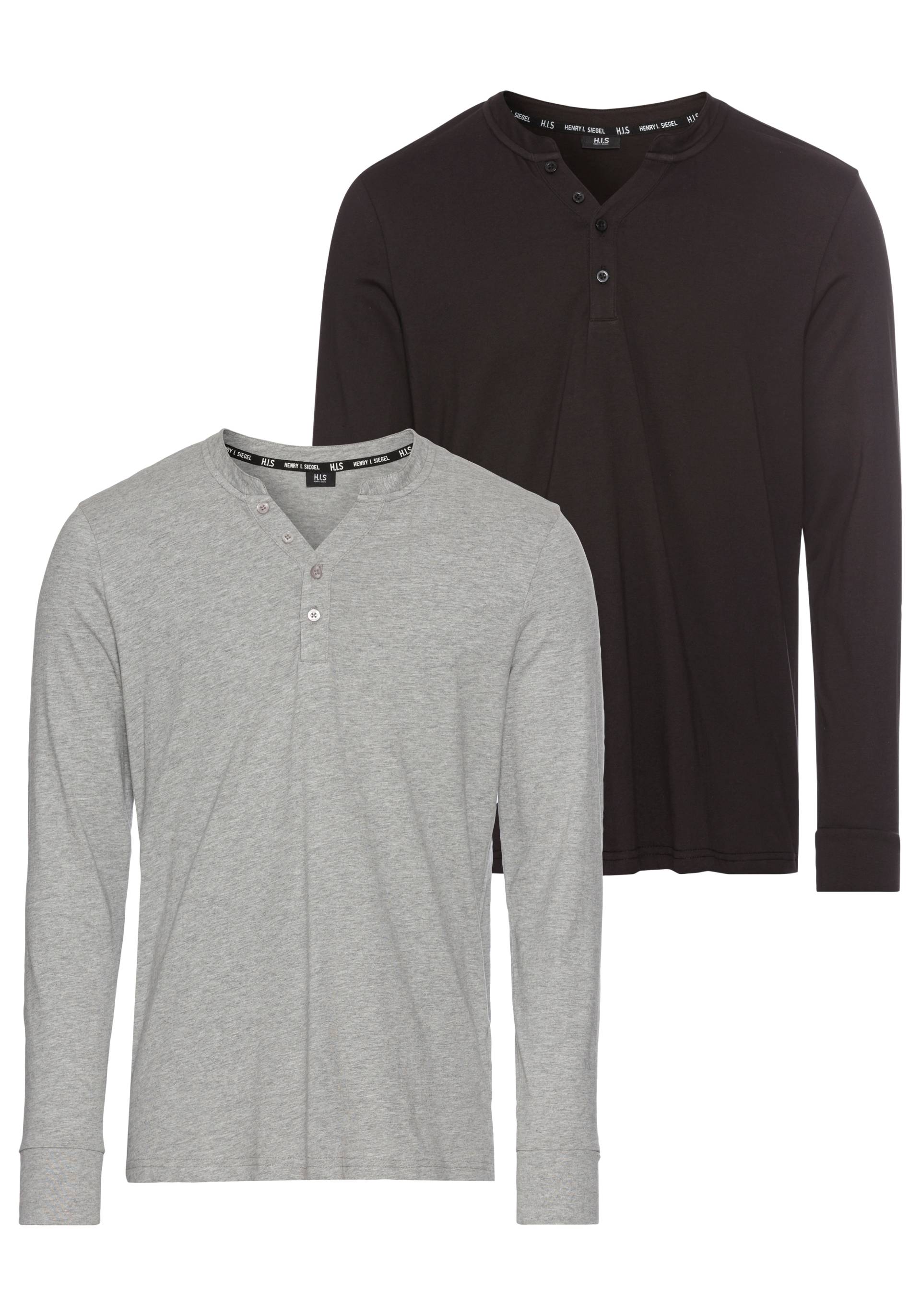 H.I.S Henleyshirt, (2-er Pack), mit Knopfleiste H.I.S Henleyshirt, (2-er Pack), mit Knopfleiste von H.I.S
