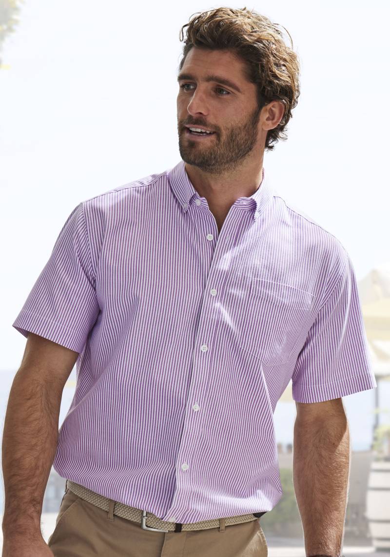 H.I.S Kurzarmhemd »Regular fit«, Oxfordhemd kurzarm mit Button-down-Kragen aus reiner Baumwolle von H.I.S