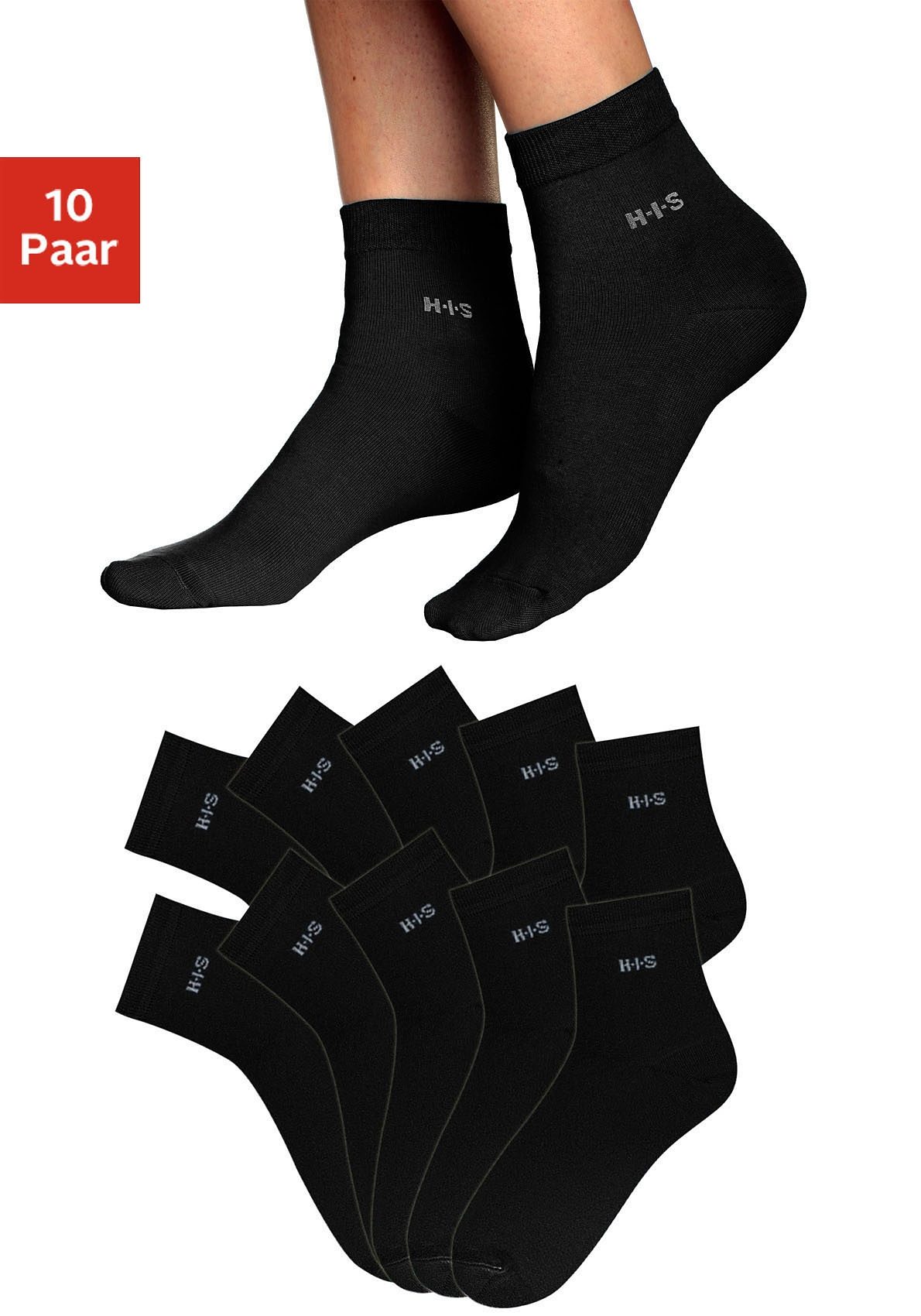 H.I.S Kurzsocken, (Set, 10 Paar) von H.I.S