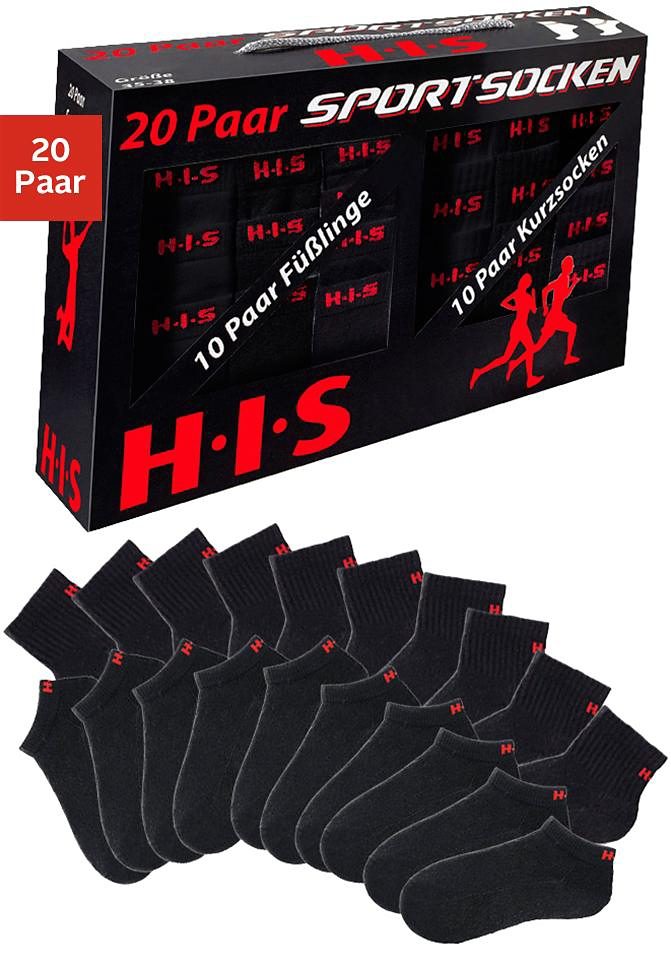 H.I.S Kurzsocken, (Set, 20 Paar) von H.I.S