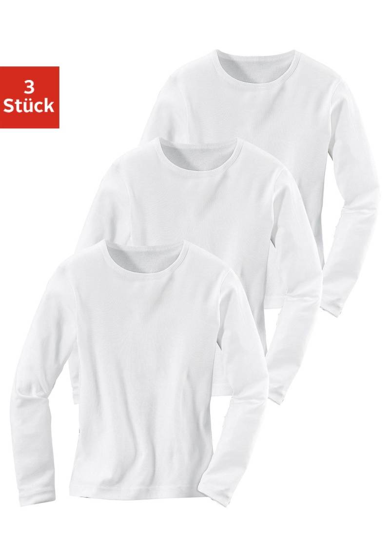 H.I.S Langarmshirt, (3er-Pack), in Rippenqualität von H.I.S
